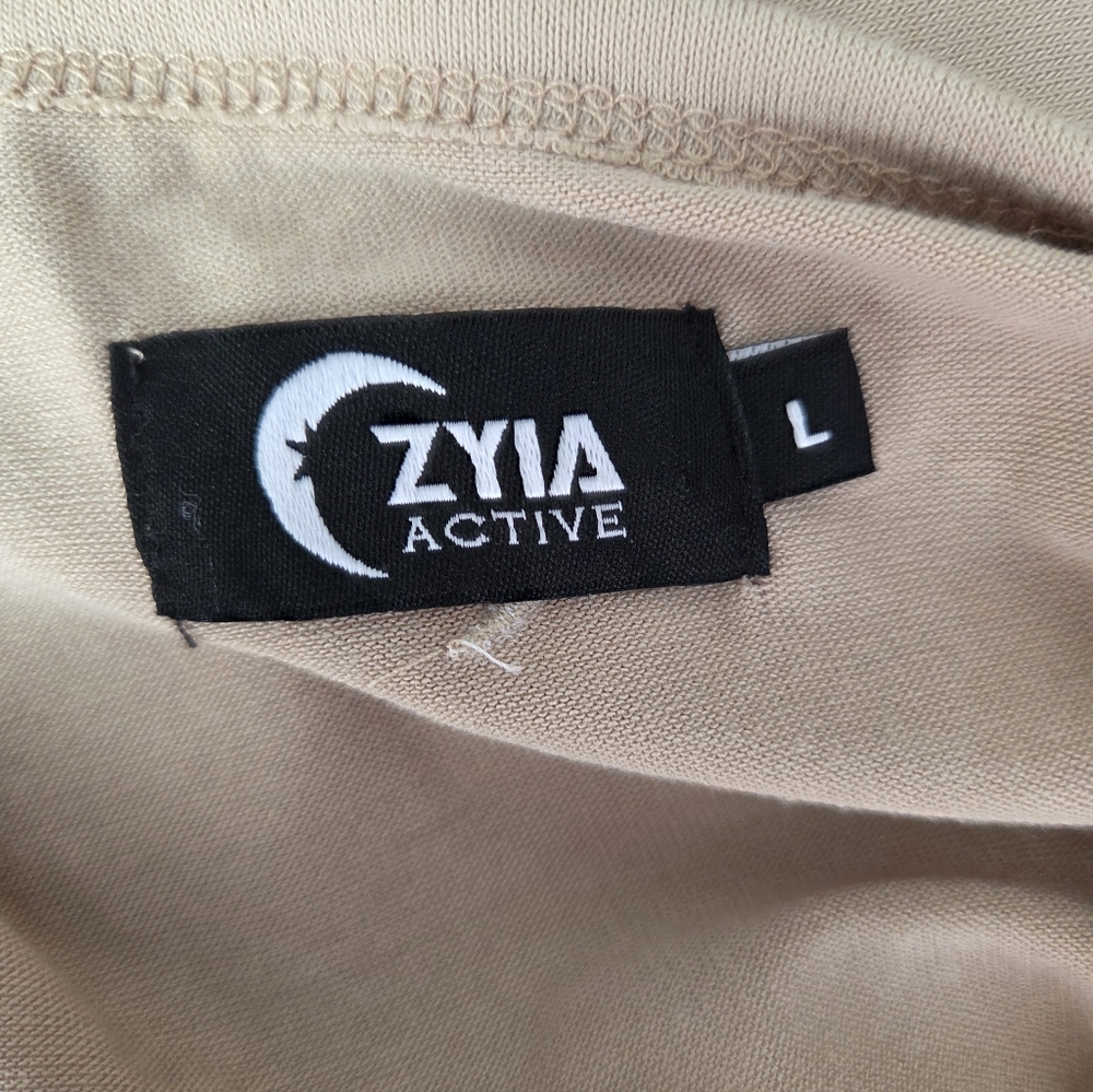 Zyia Active Monterey Dress Beige Sleeveless Sporty Midi Size L - Picture 3 of 3